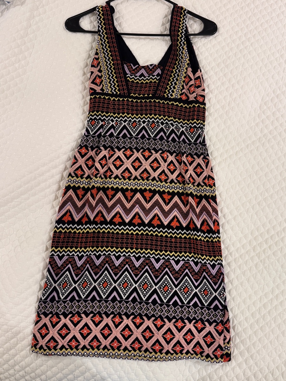 Anthropologie Akemi + Kin geo-embroidered column midi petite dress- 00P - Picture 9 of 9